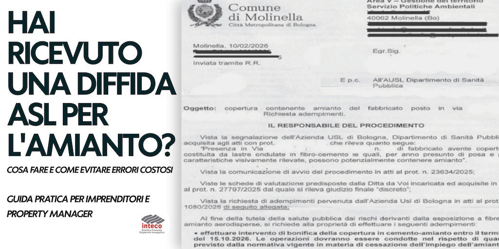 diffida ASL per tetto amianto