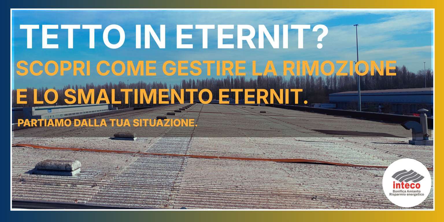 Tetto industriale in cemento-amianto da valutare per smaltimento eternit